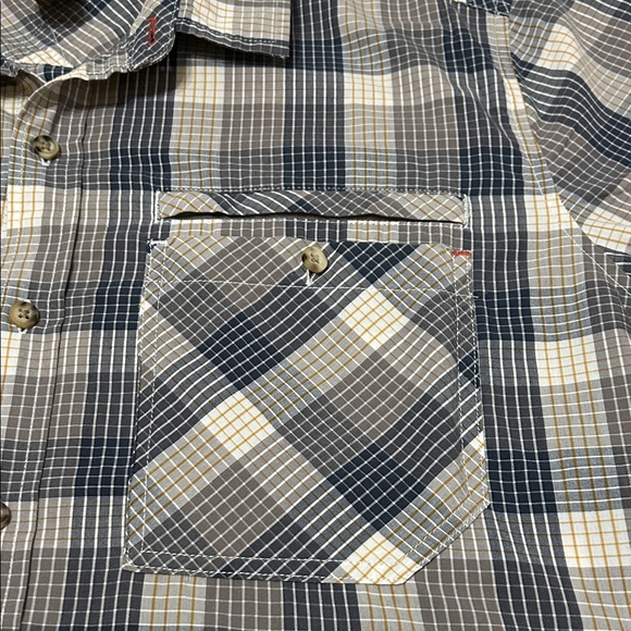 L.L. Bean Shirt Men’s L Navy/White Plaid Casual Button Down Comfort Stretch - Picture 3 of 14